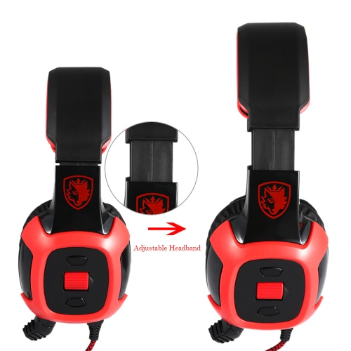 

SADES SA906i Gaming Headphone with Mic USB Professional Over Ear Stereo Gaming Headset with LED Noise Cancellation & Wonderful Sou