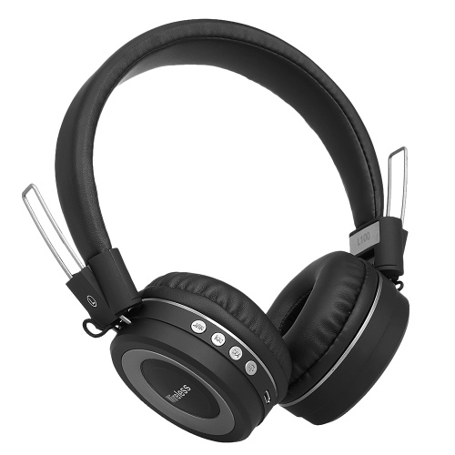 

Wireless Bluetooth 4.2 Headphones Stereo Music Earphones On-Ear Headset CVC 6.0 Noise Reduction Support 3.5mm AUX-IN Hands-free w/ Microphone