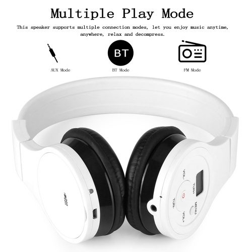 

HRD-391 Wireless Bluetooth Headset Portable Music Earphone Wired Headphones FM Radio AUX IN with LCD Display