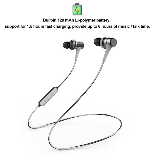 

UiiSii BT260 Wireless Bluetooth Headphones In-Ear Sports Earphone Waterproof Headset with Mic Magnetic Earbuds for iPhone Xiaomi Android MP3