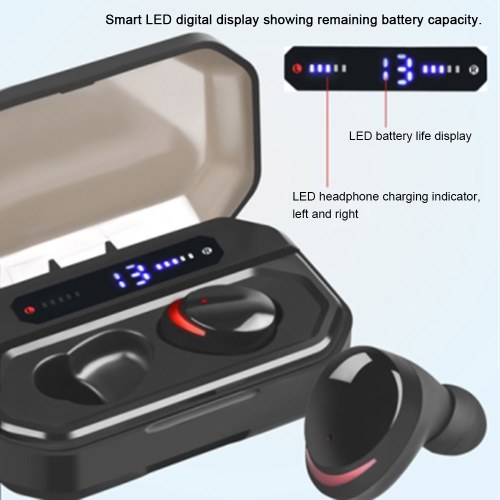 TWS-T8S Bluetooth 5.0 Headsets IPX7 Sports Earbuds