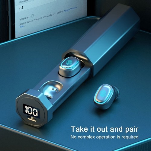TWS Binaural Earbuds True Wireless Bluetooth 5.0 Earphone Mini Wireless Earphones Sports Headset with Mic Touch Control for Phones
TWS Binaural Earbuds True Wireless Bluetooth 5.0 Earphone Mini Wireless Earphones Sports Headset with Mic Touch Control for Phones