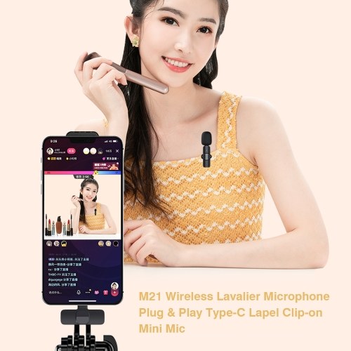 

Беспроводной петличный микрофон M21 Plug & Play Type-C с петельным зажимом, мини-микрофон