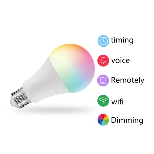 

Intelligent Light Bulb WIFI Brightness and Color Adjustable Lamp E27 Light Bulb Compatible with Alexa Dimmable Timer Function Lamp