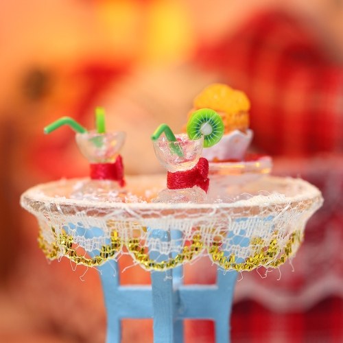 

Christmas DIY Doll House Wooden Doll Houses Miniature Dollhouse Furniture Kit with LED Light Toys for Children Christmas Gift