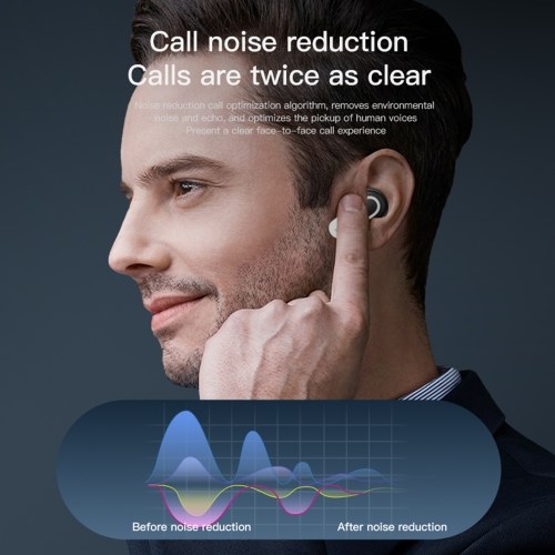 V8 Wireless BT Headset LCD Full Color Smart Display Touch Screen ANC Noise Cancellation 