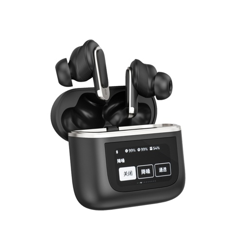 V8 Wireless BT Headset LCD Full Color Smart Display Touch Screen ANC Noise Cancellation 