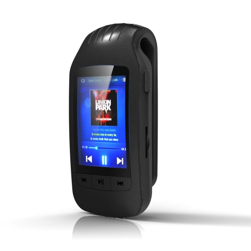 HOTT A505 8GB MP3 / MP4-Player Stereo-Musik-Player-Unterstützungs-Sport-Pedometer BT-Funktion FM-Radio w / TF-Karten-Slot 1,8 Zoll LCD-Schirm-Klipp-Schwarz