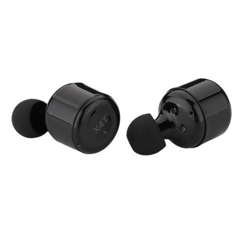 

X4T TWS True Wireless Bluetooth 4.2 Earphone In-ear Stereo Headset Music Headphone Hands-free Support Multi-point Connection Touch Control w/ Mic 5200mAh Emergency Power Bank Wireless Charger for Smartphones Black