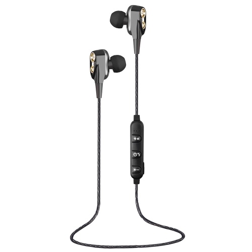 

WY-S10 Wireless Bluetooth 4.2 Наушники с двойной движущейся катушкой Наушники с стереогарнитурой Музыкальный гарнитур Спортивный наушник Hands-free с линейным управлением микрофона