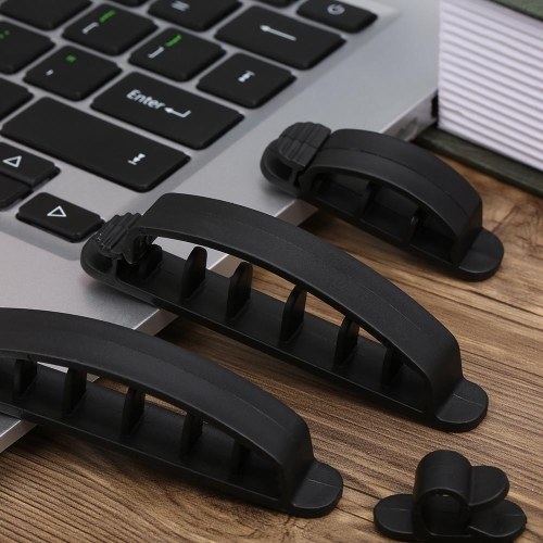 

CC-926 10pcs Держатель для настольных кабелей Телефонный телефон Организатор Зажим для наушников Зажим для кабеля Держатель провода Крепеж для держателя ABS