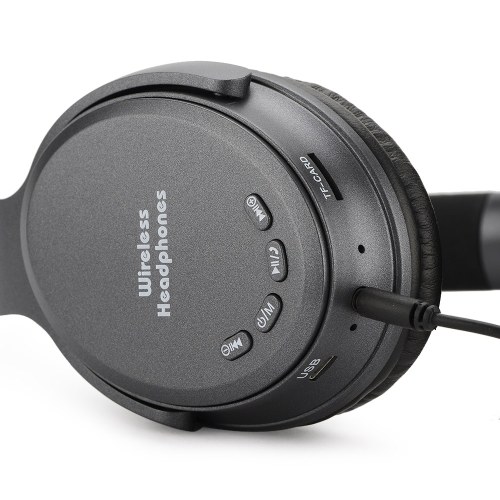 

Bluetooth 5.0 On Ear Headphones with Mic Portable Foldable Headset Stereo Bass Earphones Adjustable Headband TF Card Slot AUX IN FM Radio