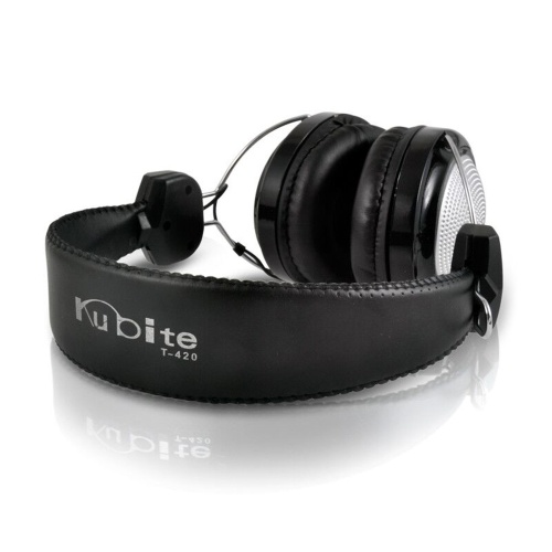 

KUBITE T-420 Gaming Headset 3.5mm Stereo Over-Ear Headphone with Adjustable Microphone for PC Laptop Smart Phone