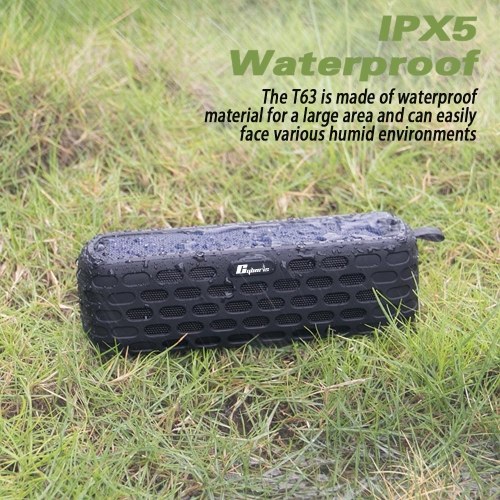 

ES-T63 Waterproof Solar Bluetooth 4.0 Speaker Wireless HiFi Speaker with LED Light for Outdoors Climbing Cycling with Built-in Mic