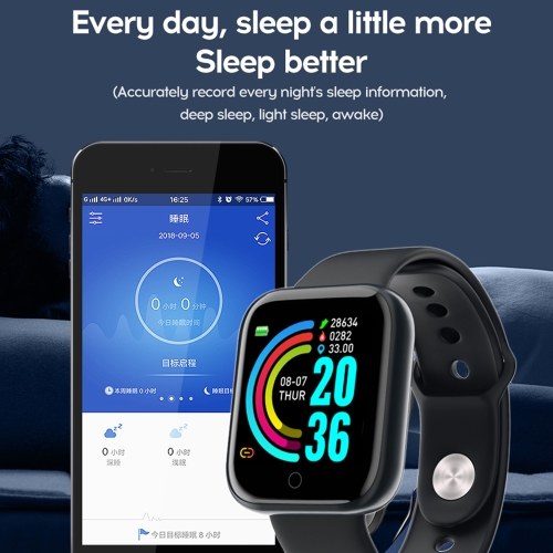 

Smart Fitness Tracker with 1.3'' Touch Screen Step Calorie Counter Activity Smart Bracelet