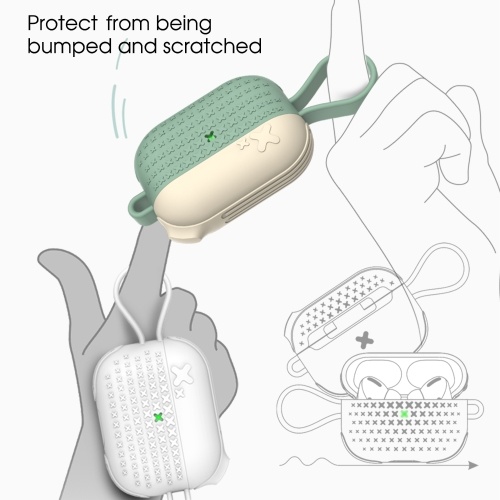 

Earphone Silicone Cases Compatible with Airpods Pro Three Generations Protective Cover Anti-fall Protective Shell