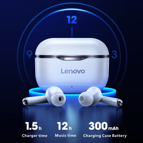 

Lenovo LP1 TWS Earbuds Bluetooth 5.0 True Wireless Headphones Touch Control Sport Headset IPX4 Sweatproof In-ear Earphones with Mic 300mAh Charging Case