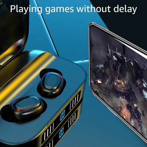 

Wireless Headphones TWS Bluetooth 5.1 Earphones with Mic LED Digital Display Sports Headsets Touch Control Music Earbuds for Phones
