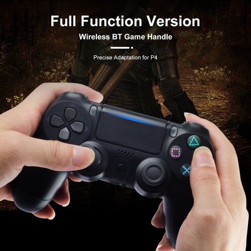 

P4 BT Game Handle USB Wirelessly Rechargeable Gaming Controller Gamepad Replacement for PC/P-S-4/PS3