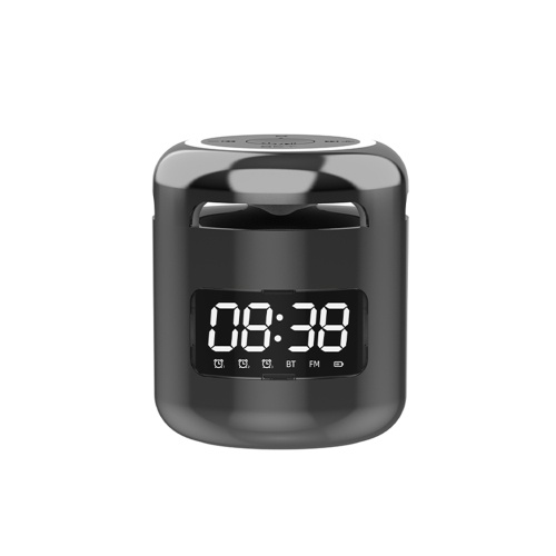 JM01 Portable Wireless BT 5.0 Speaker Alarm Clocks Wireless Loudspeakers Support TF Card/FM/AUX IN Hands-free with Mic