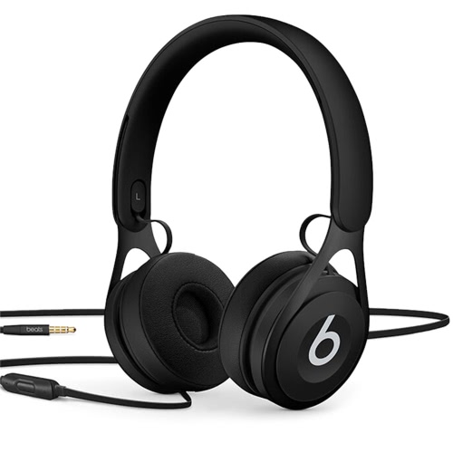 Beats EP 3.5mm Wired Headphones On Ear Headset Stereo Music Earphone Enhanced Bass Line Control with Microphone Noise Isolation Black