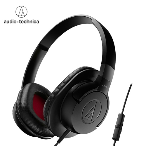 audio-technica ATH-AX1iS Over-Ear Headphones Portable Headsets 3.5mm Wired Gaming Earphones with In-line Microphone & Control for Smartphones Black