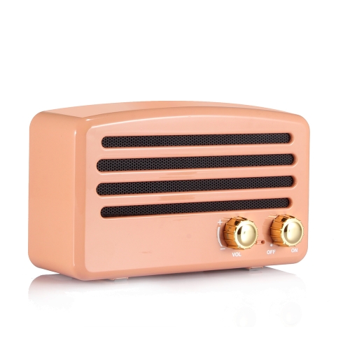 

Portable Wireless BT Speaker Stereo Music Subwoofer Knob Retro Loudspeaker Hands-free FM TF Card Line-in