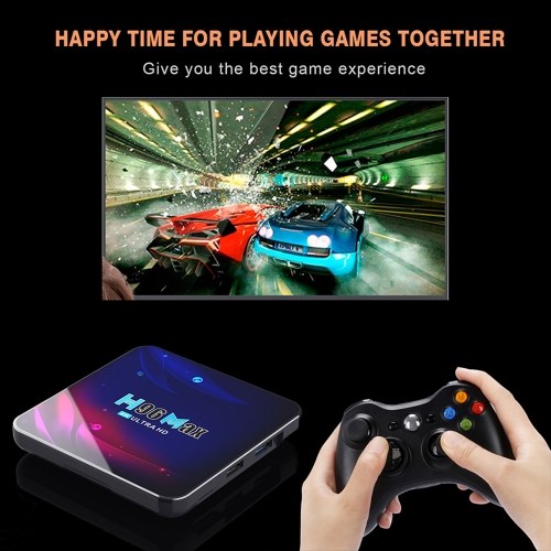 H96 Max V11 Android 11.0 Smart TV Box UHD 4K Media Player RK3318 2GB / 16GB 2.4G / 5G Двухдиапазонный WiFi BT4.0 100M LAN VP9 Декодирование H.265 с дистанционным управлением