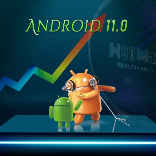 

H96 Max X4 Android 11.0 Smart TV Box UHD 4K Медиаплеер Amlogic S905X4 2.4G/5G WiFi AV1 H.265 VP9 Декодирование с дистанционным управлением