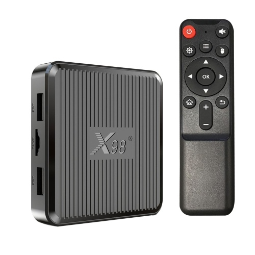 X98Q Android 11.0 Smart TV Box Amlogic S905W2 UHD 4K Media Player 2.4G/5G Dual-Band WiFi AV1 VP9 H.265 Dekodierung Fernbedienung