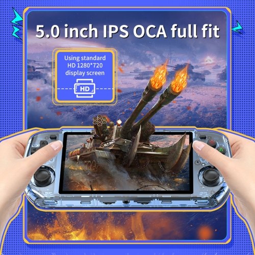 PowKiddy RGB10 max3 Handheld Game Console 5.0-inch IPS HD Screen Support TV Connection Multiple Play Modes Rechargeable Open Source Gaming Device 