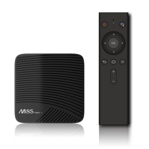 MECOOL M8S PRO L ATV Smart-Android-TV 7,1 TV-Box mit 2,4 G BT-Sprach-IR-Fernbedienung Amlogic S912 Octa-Core 64-Bit-3-GB- / 32-GB-Dualband-WLAN-BT4.1-HD-Media-Player US-Stecker