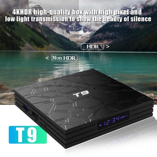 

T9 Android 8.1 TV Box RK3328 Quad Core 64bit 4GB / 64GB Smart 4K Set Top Box