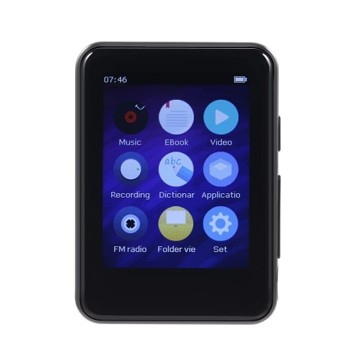 BENJIE X5 16 GB MP3-Player Voller Touchscreen Bluetooth 5.0 Tragbarer Musik-Player FM-Radio mit Kopfhörern