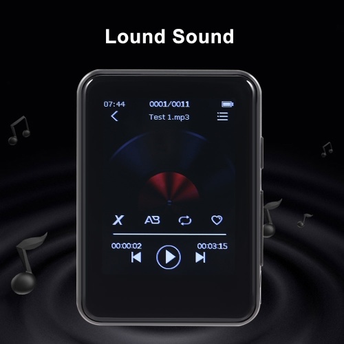 

BENJIE X5 8GB MP3 Player Full Touch Screen Bluetooth 5.0 Portable Music Player FM Radio with Headphones