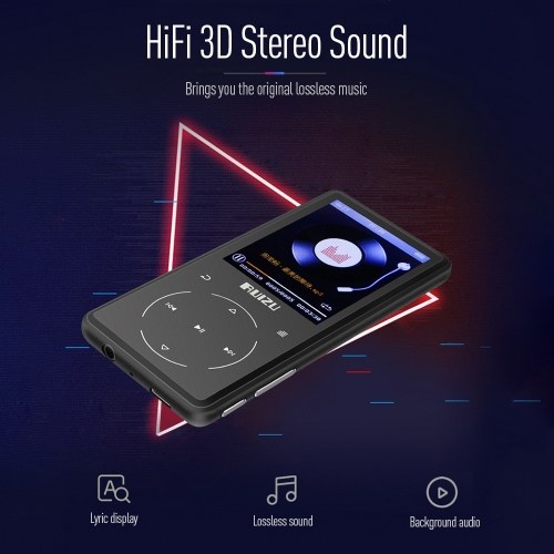 

RUIZU D16 HiFi MP3 Player 8G/16G Storage 2.4 inches HD Color Screen Touch Button FM Radio E-Book Clock Video BT MP3 Music Player