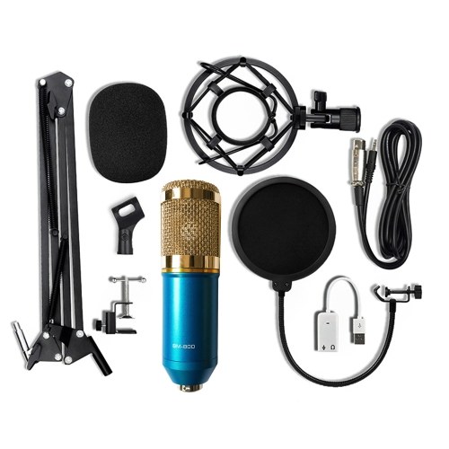 

BM-800 Condenser Microphone USB Sound Card Mount Stand Set