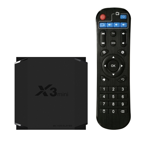 X3mini Android 9.0 Smart TV Box 8K Decodifica UHD 4K 60fps Media Player Amlogic S905X3 4GB / 32GB