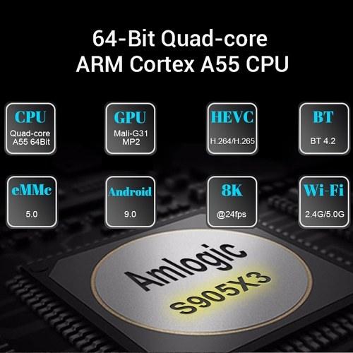X3mini Android 9 0 Smart Tv Box 8k Decoding Uhd 4k 60fps Media Player Amlogic S905x3 4gb 32gb Buy At The Price Of 47 99 In Tomtop Com Imall Com