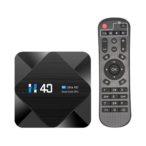 H40 Android 10.0 Smart TV Box Allwinner H616 Quad-core UHD 4K Media Player 6K HDR10 H.265 VP9 4GB / 64GB 2.4G & 5G WiFi BT4.1 100M LAN LCD Display Remote Control