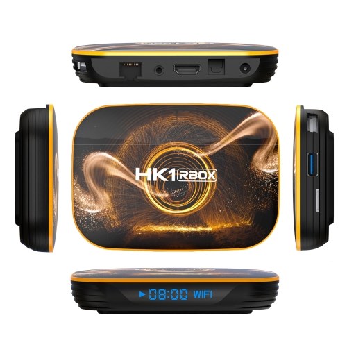 

HK1 RBOX R1 Smart TV Box Android 10.0 UHD 4K Media Player RK3318 4GB / 128GB 2.4G / 5G Двухдиапазонный Wi-Fi BT4.0 100M LAN цифровой дисплей с дистанционным управлением