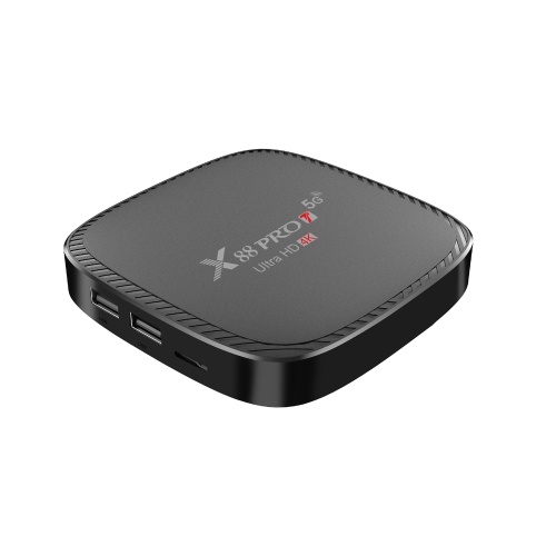 

X88 PRO T Android 10.0 Smart TV Box UHD 4K Media Player Allwinner H313 Quad-core H.265 VP9 2.4G/5G Dual-band WiFi 100M LAN 1GB+8GB with Remote Control