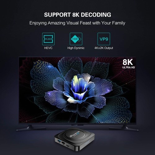 

X88 PRO 20 Android 11.0 Smart TV Box RK3566 Quad-core H.265 VP9 8K Decoding UHD 4K Media Player 2.4G/5G Dual-band WiFi 1000M LAN BT4.2 8GB+64GB with Voice Remote Control LED Display