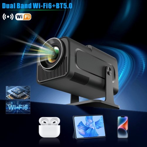 HD 1080P 300 Lumen Projector Business Office Dormitory Available Diffuse Imaging Projector  Hard 4K Support AV1 180-Degree Rotation Support Automatic Correction 