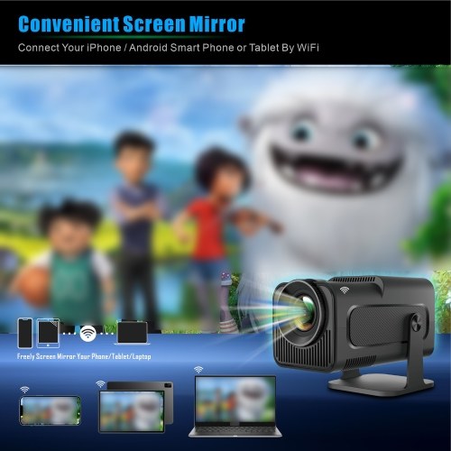 HD 1080P 300 Lumen Projector Business Office Dormitory Available Diffuse Imaging Projector  Hard 4K Support AV1 180-Degree Rotation Support Automatic Correction 