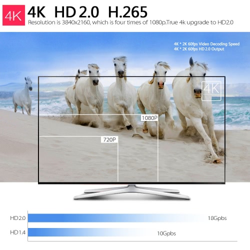 

V88 Plus Smart Android 6.0 TV Box RK3229 Quad Core UHD 4K 2G / 8G Mini PC WiFi H.265 Media Player US Plug