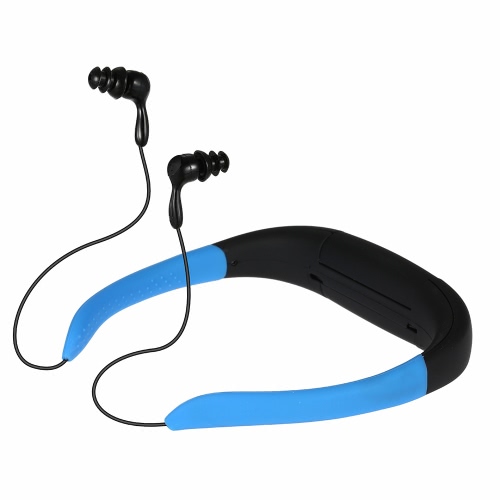 8GB Sport MP3 Player Super Waterproof IPX8 Wireless Stereo Headsets for Swimming Surfing (Blue)