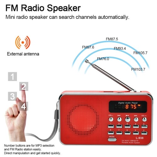 

L-938 Mini Portable Digital FM Radio