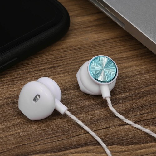 

3.5mm Wired Headphones with Mic Music Headset Smart Phone Earphone In-line Control Earbuds