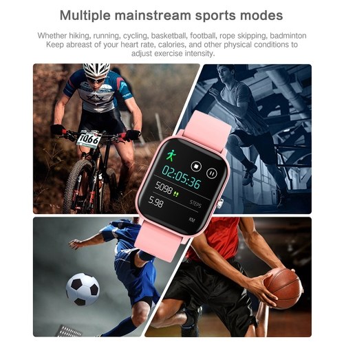 

1.4in TFT Touching Screen Smartwatch Wristband BT Connection Bracelets IP67 Waterproof Fitness Sports Watch with Bloods Pressure Heart Rate Monitor Compatible with Android/iOS